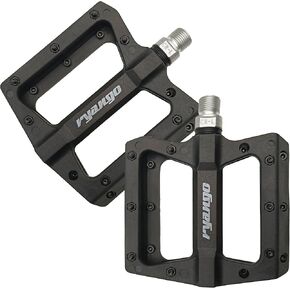 RYANGO Bike Pedals, Mountain Bike Pedals Non-Slip MTB Pedals, Lightweight Bicycle Pedals 9/16", Nylon Road Bike Pedals Comfortable BMX Pedals, Wide Flat Bike Pedal