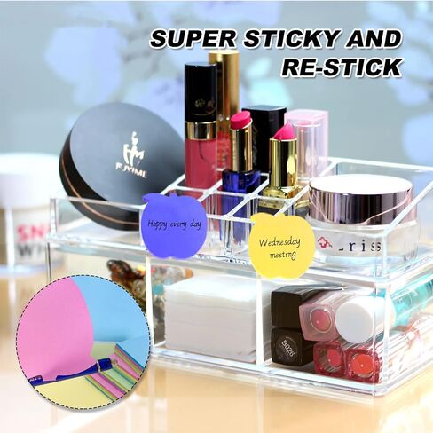 Sticky Notes, Self Sticky Post Notes, Colored Sticky Tabs for Notebooks Bible Study School Office Supplies 2.75 x 2.75 Inch 50 Pieces/Pad 600 Sheet Apples in Kuwait