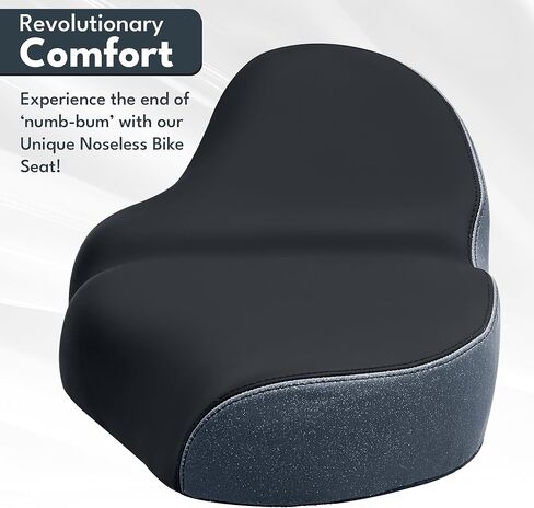 X WING New-Age Noseless Bike Seat Cushion for Men & Women - Extra Padding & Wide - Suitable for City, Electric, Stationary Bikes - Compatible with Peloton Bikes – Wide Winged Bike Seat with Cushion in Saudi Arabia
