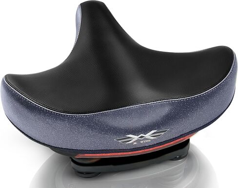 X WING New-Age Noseless Bike Seat Cushion for Men & Women - Extra Padding & Wide - Suitable for City, Electric, Stationary Bikes - Compatible with Peloton Bikes – Wide Winged Bike Seat with Cushion in Saudi Arabia