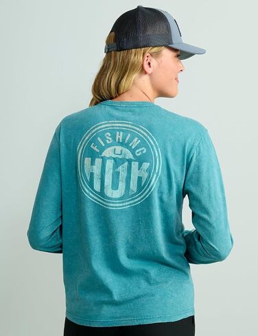 HUK Women's Short Sleeve Mineral Wash Pocket Tee, Fishing T-Shirt in Saudi Arabia