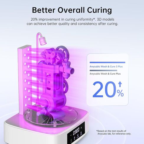 ANYCUBIC Wash and Cure 3 Plus Station, Size-Upgrade Wash Cure Machine with Gooseneck Light, Dual-Layer Design and IPA Saving, for Anycubic Photon Mono M5 M7 Saturn LCD/SLA/DLP 3D Printer in Kuwait
