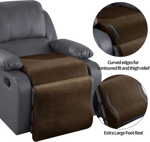 HOMBYS Memory Foam Recliner Cushion with Leg Pillow for Elderly Large Square Seat Cushion Wave Shape Footrest Extender for Armchairs Couch, Thick & Supportive, Non-Slip Design in Kuwait