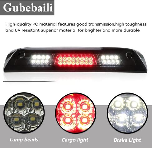 LED Third 3rd Brake Light Rear Cargo Lamp High Mount Stop light for Chevrolet Silverado/for GMC Sierra 1500 2014-2018, 2500HD 3500HD 2015-2018 (Red Lens) in Saudi Arabia