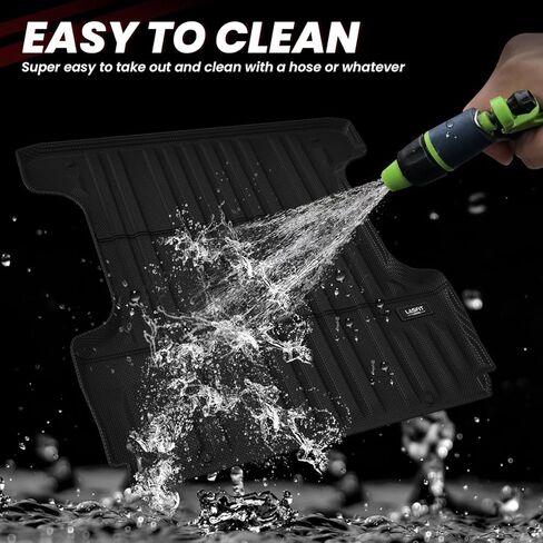 سجادات أرضية LASFIT تناسب 2015-2024 Ford Edge، تناسب مخصص TPE جميع بطانات أرضية السيارة للصف الأول والثاني، أسود in Kuwait