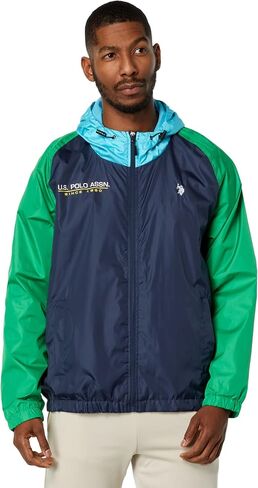 U.S. POLO ASSN. USPA Multicolor Windbreaker Engine Red XL in Kuwait
