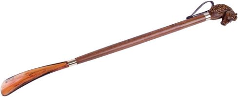 FootFitter Wooden-Style Long-Handled Shoe Horn, Wood, 21" in Saudi Arabia
