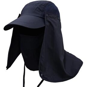 SunSports UPF 50+ Women's Men's Ultra Sun Hat - Sun Protective Fishing Cap, Neck Drape and face Protection