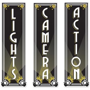 Beistle Lights Camera Action Cutouts