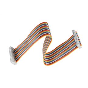 DMiotech 1 Pack 60 Pins IDC Flat Ribbon Cable 30cm Length 2.54mm Pitch Breadboard Jumper Wires for Electronic Projects