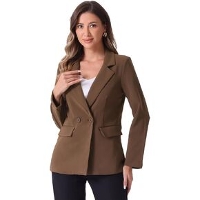 Allegra K Double Breasted Work Office Blazer for Women Long Sleeve Blazers Suit Jacket with Pocket in Kuwait
