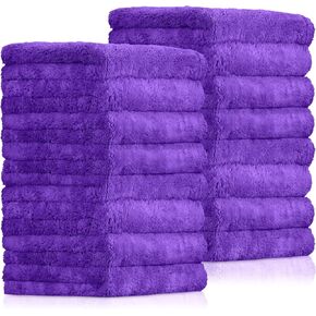16 Pcs Cars Microfiber Towels Buffing Drying Wash Cleaning Towel Cloths Plush Large Car Towels Thick Car Care Polishing Detailing Buffing Waxing Scratch Proof Towel, 15.75 x 15.75 Inch
