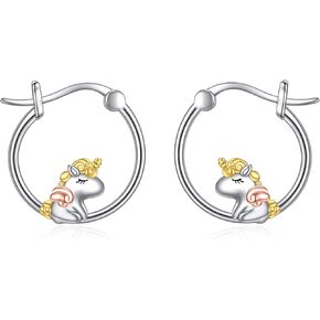 POPLYKE Animal Hoop Earrings For Women 925 Sterling Silver Hypoallergenic Earrings Jewelry Birthday Gifts
