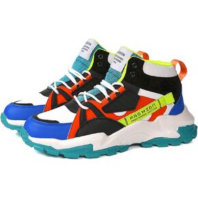 Men's Color Block Fashion Sneakers Walking Casual Athletic Shoes Chunky Platform Sneakers