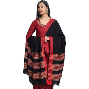 Zamour Women's Kullu Himachali Woolen Shawl Stole Wrap 40 in x 80 in in Kuwait