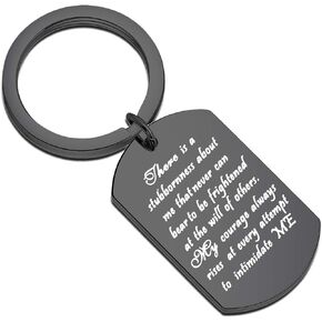 WUSUANED Jane Austen Quote My Courage Always Rises Keychain Pride and Prejudice Feminist Gift Literary Gift