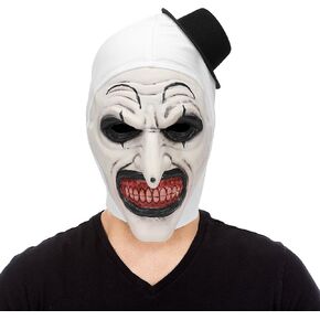 EJWCIG Art Terrifier The Clown Mask,Killer Clown Mask Halloween Cosplay Costume Props for Adults