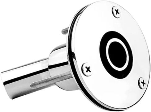 Thru Hull Exhaust Skin Fitting, 24mm Diesel Heater Exhaust Tube Pipe Socket Hardware, 316 Stainless Steel Fitting Diesel Parking Boat Marine Car Truck Heaters, with Bolts and Nuts Angled in Kuwait