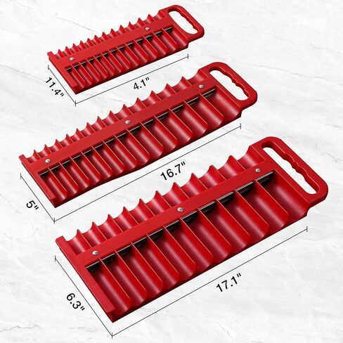Magnetic Socket Holder Set, Black Portable Magnetic Socket Organizer Tray, Heavy Duty Socket Racks For 1/4-inch Drive, Hold 26 Sockets - Fit Shallow & Deep Sockets- Organize Your Tools in Saudi Arabia