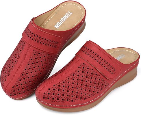 TEMOFON Clogs for Women Slip on Mules: Comfortable Soft Garden Clogs Footbed Dressy Platform Sandals in Saudi Arabia