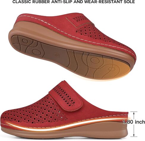 TEMOFON Clogs for Women Slip on Mules: Comfortable Soft Garden Clogs Footbed Dressy Platform Sandals in Saudi Arabia