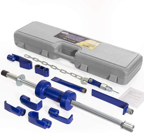 XtremepowerUS الثقيلة 13 قطعة السيارات دنت مجتذب الجسم مجموعة 10 رطل انزلاق المطرقة طقم إطار إصلاح مع حقيبة حمل in Saudi Arabia