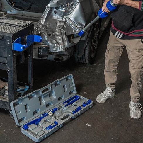 XtremepowerUS الثقيلة 13 قطعة السيارات دنت مجتذب الجسم مجموعة 10 رطل انزلاق المطرقة طقم إطار إصلاح مع حقيبة حمل in Saudi Arabia