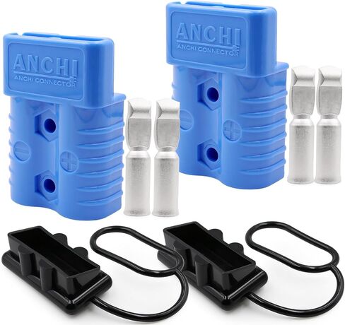 2Sets Battery Quick Connector Kit, 175 Amp 1/0AWG 2-4AWG Power Connectors Jumper Cable Plug Battery Quick Connect for Forklift Trailer Electrical Devices in Saudi Arabia