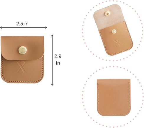 Leather Wedding Ring Case, Engagement Pouch, Bride & Groom Jewelry Storage, Marriage Travel, Ring Bearer, Proposal Ring Holder, Handmade, Bourbon Brown in Saudi Arabia