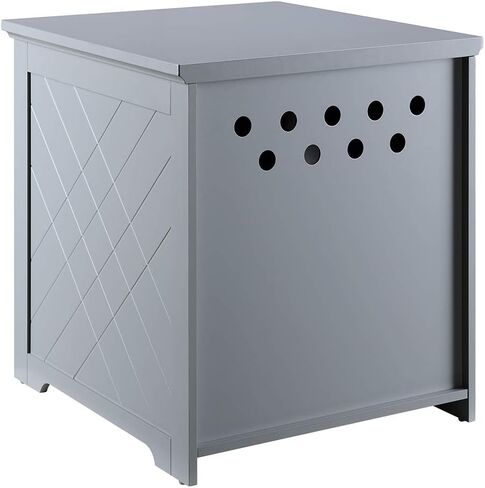 حاوية صندوق فضلات القطط الصغيرة من يونيباوز مع حصيرة، أثاث حمام القطط كيتي، غطاء صندوق فضلات مخفي، خزانة للقطط الصغيرة، صندوق فضلات مخبأ، بيت القطط in Kuwait