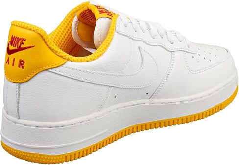 حذاء Nike Air Force 1 Low Retro QS أبيض/أبيض-ذهبي جامعي (DX1156 101) - 10 in Kuwait