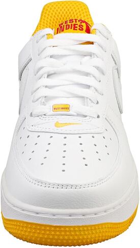 حذاء Nike Air Force 1 Low Retro QS أبيض/أبيض-ذهبي جامعي (DX1156 101) - 10 in Kuwait