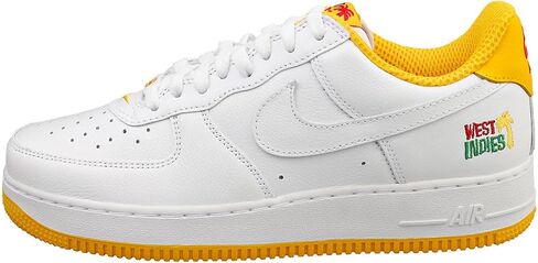 حذاء Nike Air Force 1 Low Retro QS أبيض/أبيض-ذهبي جامعي (DX1156 101) - 10 in Kuwait