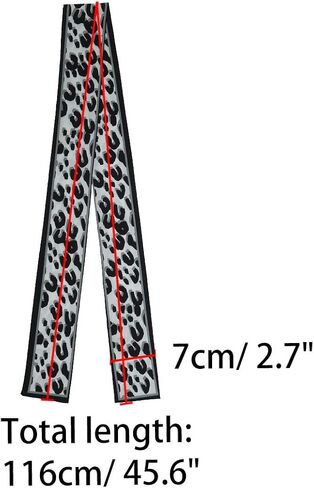 Allegra K Leopard Ribbon Long Narrow Skinny Scarf for Women Hairband Waistband Belt Bag Handle Accessory in Saudi Arabia