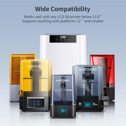 ANYCUBIC Wash and Cure 3 Plus Station, Size-Upgrade Wash Cure Machine with Gooseneck Light, Dual-Layer Design and IPA Saving, for Anycubic Photon Mono M5 M7 Saturn LCD/SLA/DLP 3D Printer in Kuwait