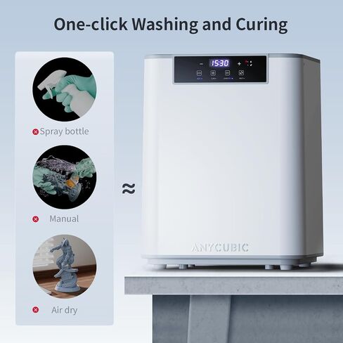 ANYCUBIC Wash and Cure 3 Plus Station, Size-Upgrade Wash Cure Machine with Gooseneck Light, Dual-Layer Design and IPA Saving, for Anycubic Photon Mono M5 M7 Saturn LCD/SLA/DLP 3D Printer in Kuwait