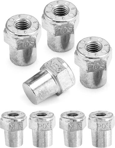 QWORK محطة طرفية للبطارية السالبة الإيجابية للسيارة، زوجان من محول البطارية من سبائك الزنك، محول مسمار أنثى 3/8 in Kuwait