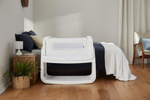 SnuzPod 5 Bedside Bassinet for Baby - Newborn bed with Zip Down Breathable Windows, Bedside Sleeper with Lift-Off Bassinet, Portable & Rocking Stand, 3-in-1 Baby Cradle with Wheels & Mattress, Natural in Saudi Arabia