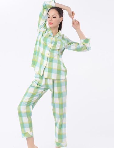 LIQQY Women's Pajamas Comfy Cotton Long Sleeve Sleepwear Two Pieces PJ Set XS-XXL in Saudi Arabia