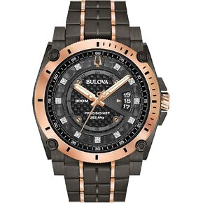 Bulova Men's Precisionist Diamond Gold-Tone Stainless Steel Watch | 46.5mm | 98D156