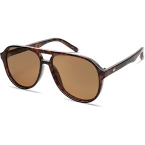Retro Polarized Aviator Sunglasses For Women Mens 70s Vintage Double Bridge Sunnies AP3654
