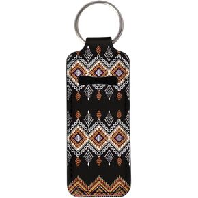 Auto Keychains Exquisite Stylish Car Lipstick Keychain for Women, Clip-on Neoprene Chapstick Holder Keychain