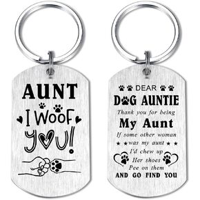 Dog Aunt Gifts for Women - Best Dog Aunt Ever Keychain - Dog Aunt Gift Ideas for Auntie on Mother's Day Christmas Birthday in Saudi Arabia