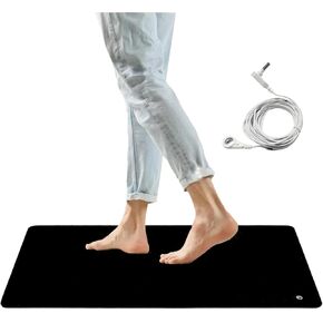 Grounding Mat Kit (23.6" x 13") with 15ft Grounding Cord, Ground Foot Mats, Computer Mat, Sleep Mat, Pet,Soft & Conductive