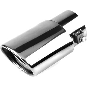 gunhunt Pack-1 Car Exhaust Pipe Flue Muffler, Stainless Steel Exhaust Tip, 2.5" to 3.3" Polished Exhaust Pipe, Compatible with Most Vehicles Exterior Rear Tip Pipe (Black #Bending)