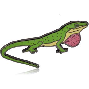 Green Anole Lizard Enamel Pin