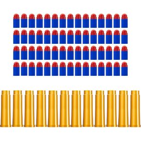 Toy Gun Soft Bullet Toy Revolver, Can fire Sponge Bullets,with 40 Bullets,for Age of 6 7 8 9 10+ Years Old Kid Boys Girls（Gold）