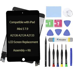 8.3" Compatible with iPad Mini 6 6th 2021 A2567 A2568 A2569 LCD Screen Replacement Display Assembly and Glass Touch Digitizer Premium Repair Kit + Sleep/Wake Sensor (Black)