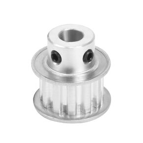 Timing Pulley Aluminium Synchronous Wheels [for 3D Printer 10mm Width Belts, CNC Machines] - 12 Teeth 7mm Bore/Silver Tone/1 Pcs