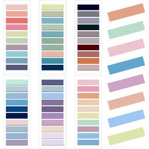 2000Pcs Sticky Tabs for Annotating Books, Morandi Book Tabs for Binders, Repositionable Book Flags Strip Index Tabs Clear Page Markers Writable for Office School Reading Highlights Classifying in Kuwait